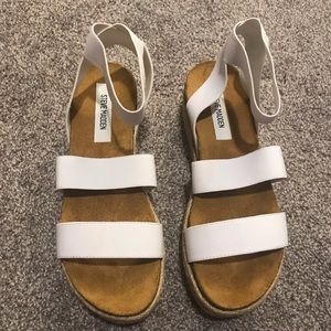 Steve Madden White Kimmie Sandals